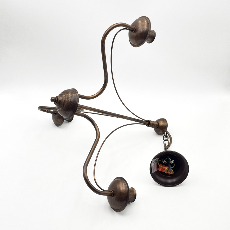 Candelabru ANTON pe lanț, 3x E14/15W/230V, finisaj bronz