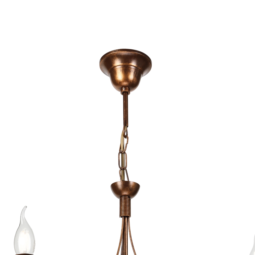 Candelabru ANTON pe lanț, 3x E14/15W/230V, finisaj bronz