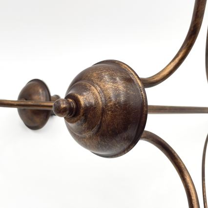 Candelabru ANTON pe lanț, 3x E14/15W/230V, finisaj bronz