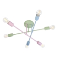 Candelabru aplicat CAMBRIDGE, 6 x E27, 15 W, 230 V, verde/albastru/roz