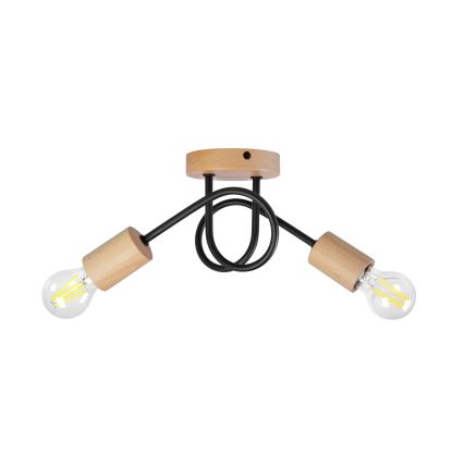 Candelabru aplicat OXFORD 2xE27/15W/230V pin/negru
