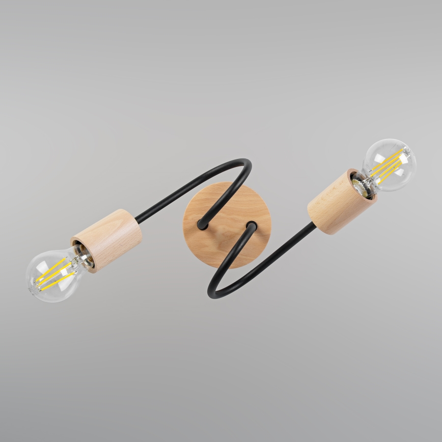 Candelabru aplicat OXFORD 2xE27/15W/230V pin/negru