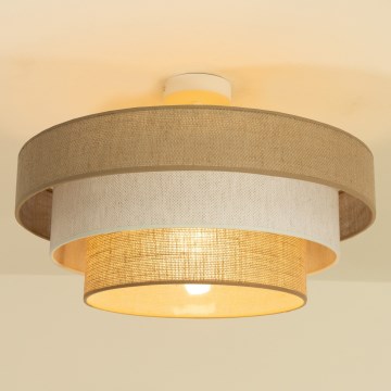 Candelabru aplicat WENTA 1xE27/60W/230V Ø 50 cm iută/crem
