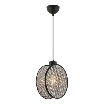 Candelabru cu cablu DRUM, 1 x E27, 60W, 230V, gri/negru