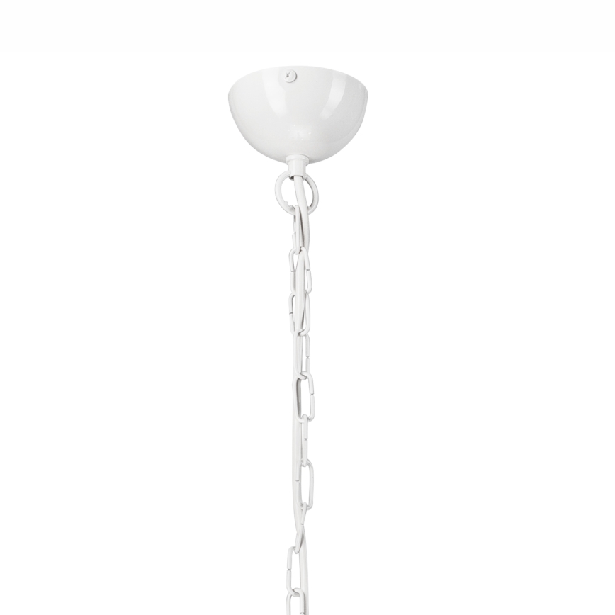 Candelabru cu lanț, 10 x E27, 60 W, 230 V, alb