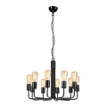Candelabru cu lanț 10xE27/60W/230V, negru