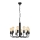 Candelabru cu lanț 10xE27/60W/230V, negru