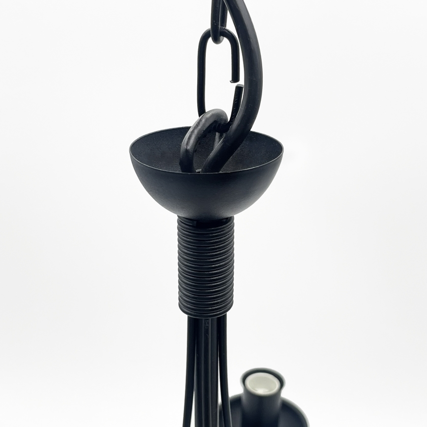 Candelabru cu lanț ANTON 5xE14/15W/230V negru