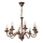 Candelabru cu lanț ANTON 8xE14/60W/230V bronz