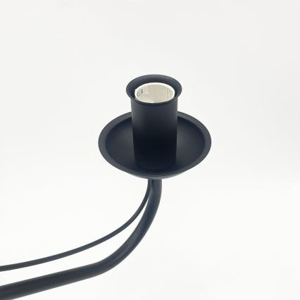 Candelabru cu lanț ANTON 8xE14/60W/230V negru