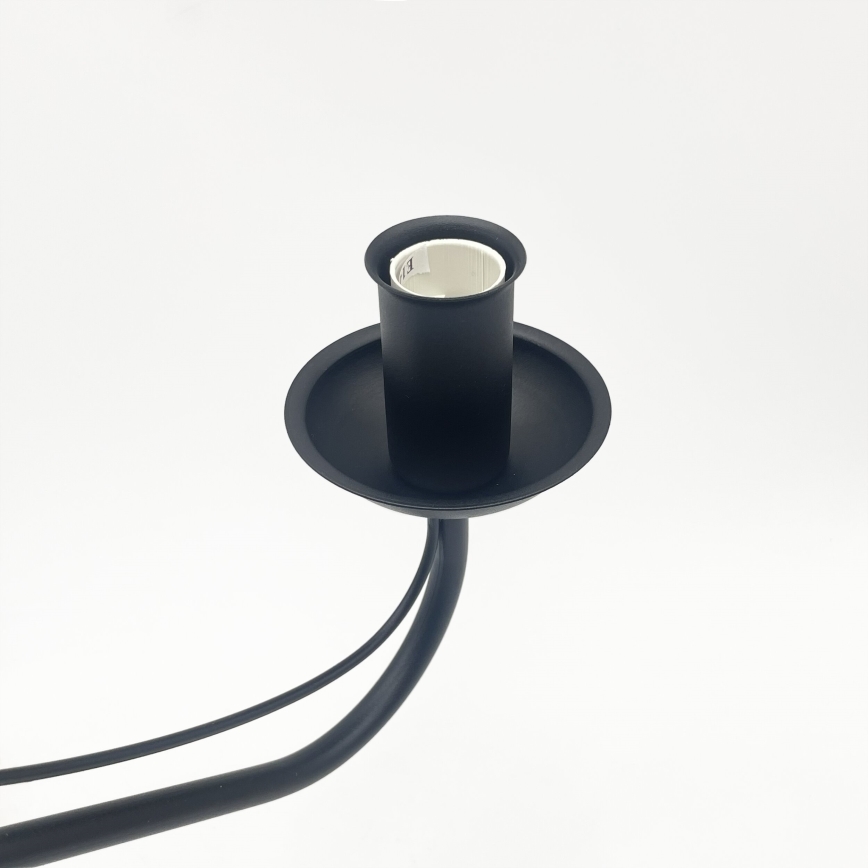 Candelabru cu lanț ANTON 8xE14/60W/230V negru