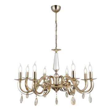 Candelabru cu lanț CASTRO, 8xE14/40W/230V, auriu