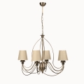 Candelabru cu lanț CLASSIC 4xE14/40W/230V bronz/bej