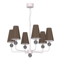 Candelabru cu lanț GRENADA 6xE14/15W/230V gri