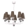 Candelabru cu lanț GRENADA 8xE14/15W/230V gri