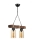 Candelabru cu lanț JASMIN 2xE27/40W/230V maro/bej