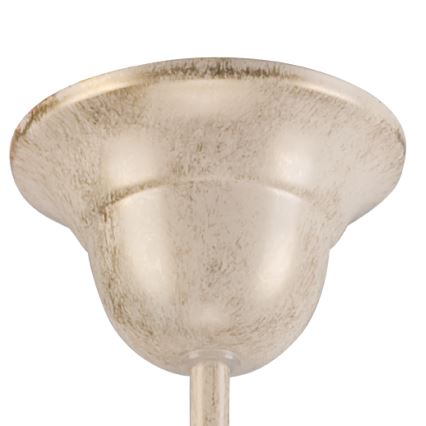 Candelabru cu lanț RETRO II, 5xE27/60W/230V, finisaj alb patinat