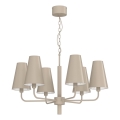 Candelabru cu lanț TORTOLA 6xE14/15W/230V bej