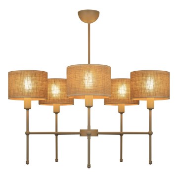Candelabru cu tijă MADELA 5xE14/40W/230V iută/bej