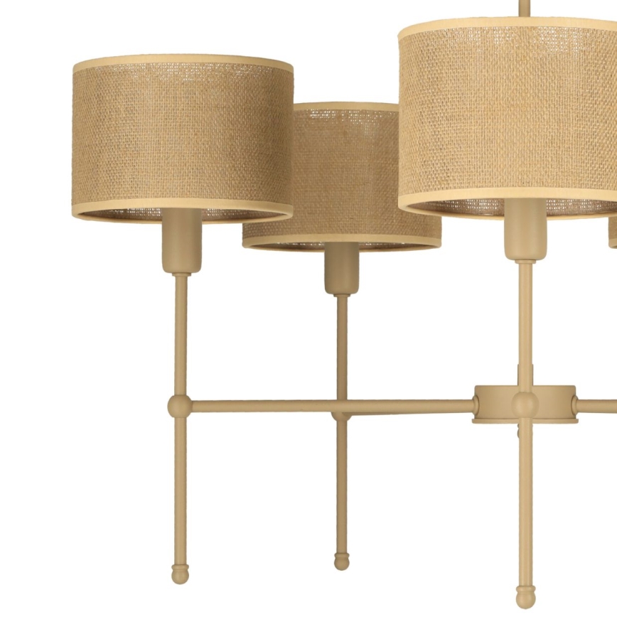 Candelabru cu tijă MADELA 5xE14/40W/230V iută/bej
