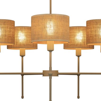 Candelabru cu tijă MADELA 5xE14/40W/230V iută/bej