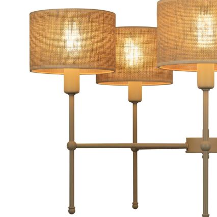 Candelabru cu tijă MADELA 5xE14/40W/230V iută/bej