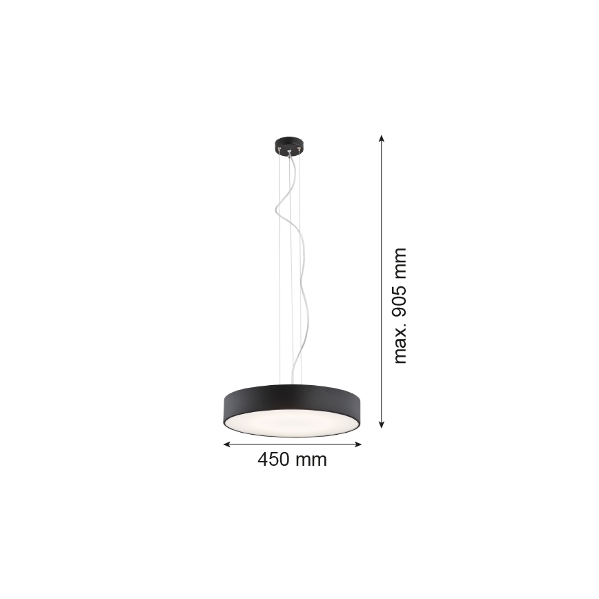 Candelabru DARLING Argon 3352, LED, 35 W, 230 V, Ø 45 cm, negru