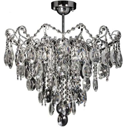 Candelabru din cristal pe tijă 6xE27/60W/230V