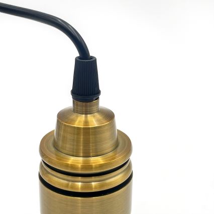 Candelabru HECTOR pe cablu 1xE27/15W/230V alb/alamă Ø14 cm