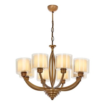 Candelabru LAHORE cu lanț 8xE27/40W/230V, culoare bronz