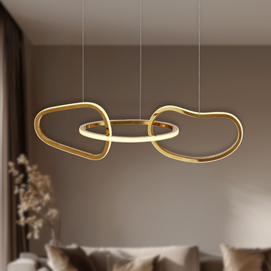 Candelabru LED ANNELI pe cablu, 30 W, 230 V, 80 cm, auriu