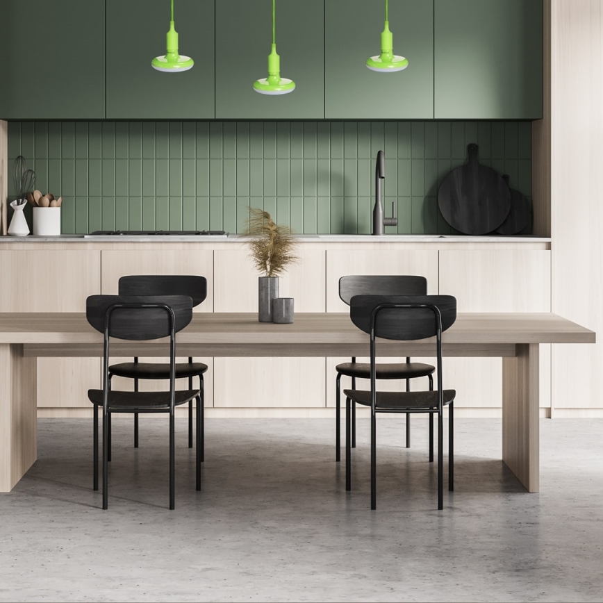 Candelabru LED suspendat pe cablu 1xE27/15W/230V 6000K verde