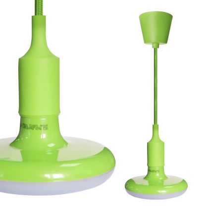 Candelabru LED suspendat pe cablu 1xE27/15W/230V 6000K verde