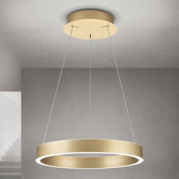 Candelabru LED reglabil pe cablu KOLK LED/40W/230V 2700/3000/4000K Ø 40 cm auriu