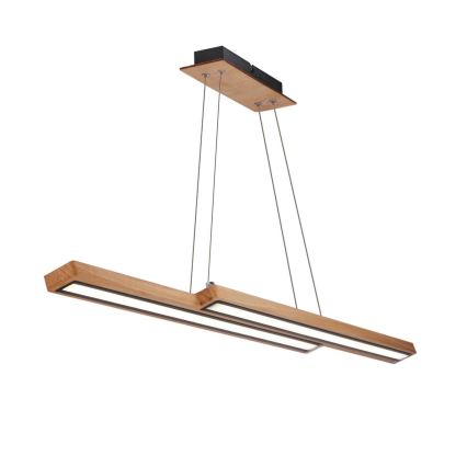 Candelabru LED SENTO suspendat pe cablu, 19W/230V, lemn