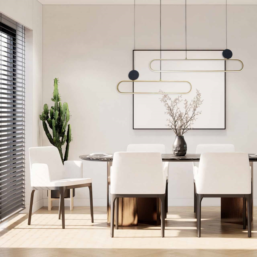 Candelabru LED suspendat cu cablu FLORENTYNA LED/48W/230V 4000K auriu/negru