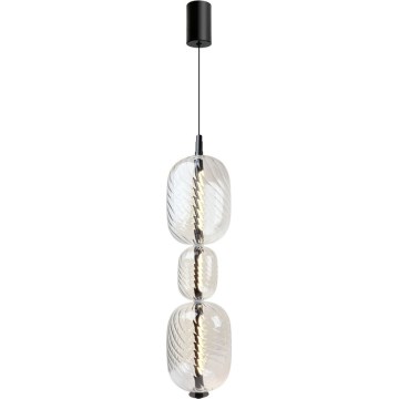 Candelabru LED suspendat cu cablu PLAYA LED/12W/230V, negru
