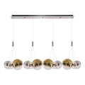 Candelabru LED suspendat pe cablu ENNA 12xG9/5W/230V 3000K fumuriu/auriu