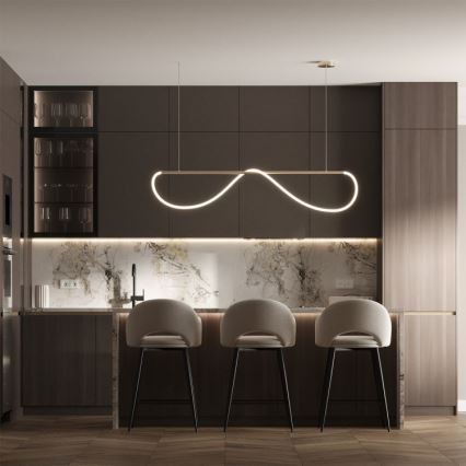 Candelabru LED suspendat pe cablu MELECA LED/36W/230V 3000/4000/6000K 160 cm auriu