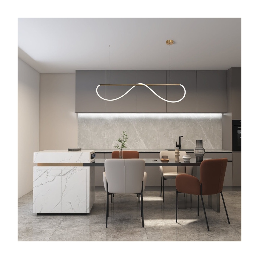 Candelabru LED suspendat pe cablu MELECA LED/36W/230V 3000/4000/6000K 160 cm auriu