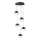 Candelabru LED suspendat pe cablu ZIREA LED/30W/230V, negru