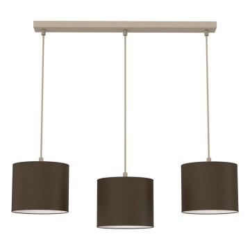Candelabru pe cablu ARDEN 3xE27/15W/230V bej/maro
