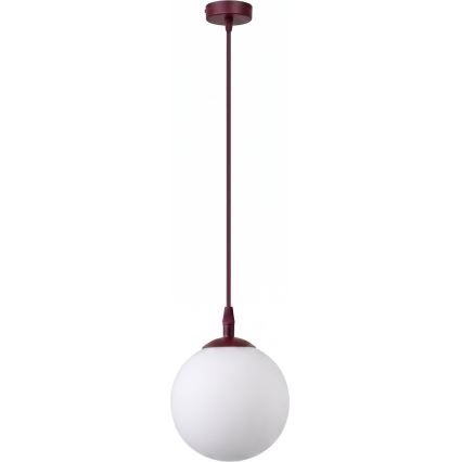 Candelabru pe cablu COSMO 1xE14/10W/230V Ø 14 cm roșu/alb