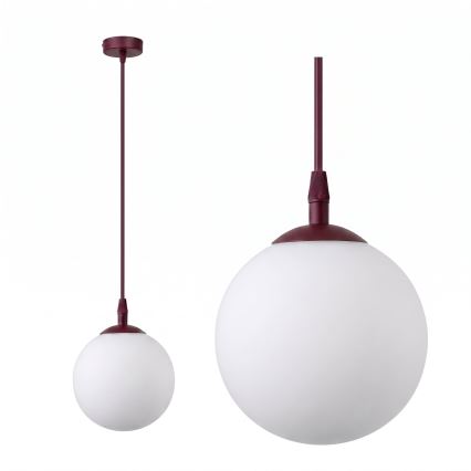 Candelabru pe cablu COSMO 1xE14/10W/230V Ø 14 cm roșu/alb