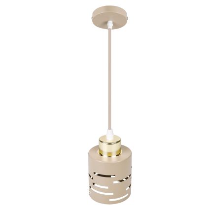 Candelabru pe cablu ELEN 1xE27/35W/230V bej/auriu