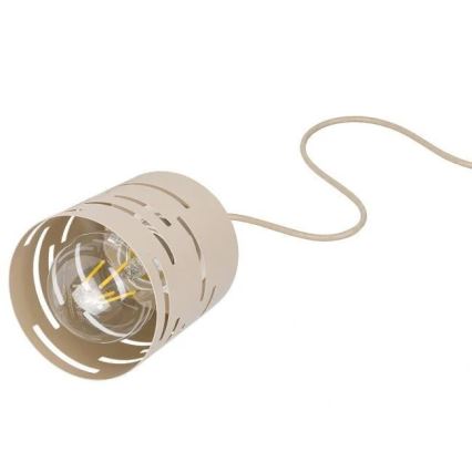 Candelabru pe cablu ELEN 1xE27/35W/230V bej/auriu