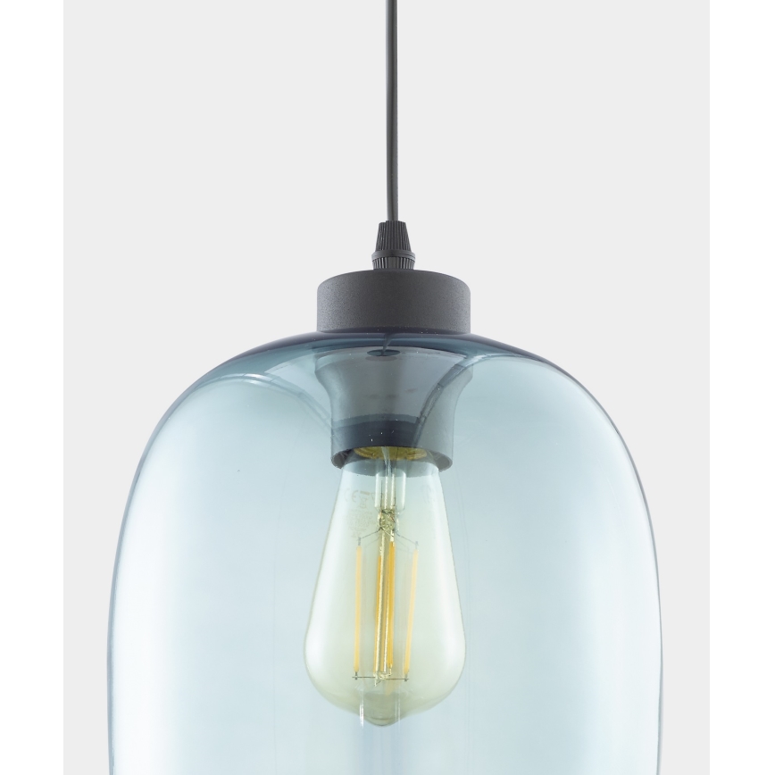Candelabru suspendat pe cablu ELIO 1xE27/15W/230V albastru