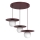 Candelabru pe cablu FLAT 3xE27/15W/230V burgundiu