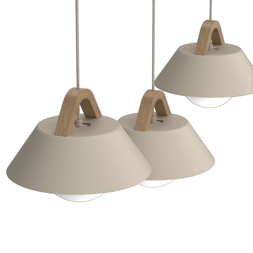 Candelabru pe cablu FUNDA 3xE27/15W/230V bej