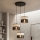Candelabru pe cablu KARBON, 3xE27/15W/230V, negru/gri